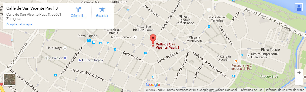 Localización despacho abogada Lola Ballestín en Zaragoza